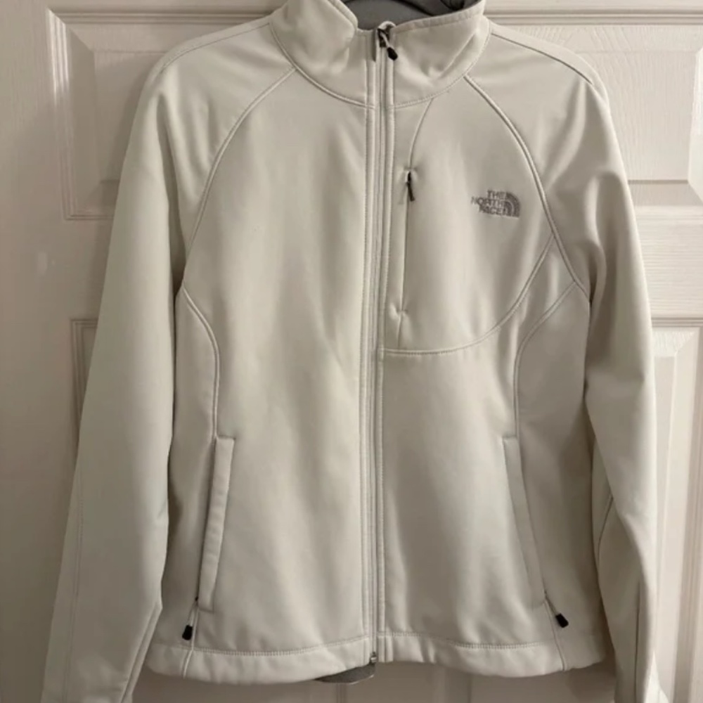 White North Face Apex Jacket, Size Large